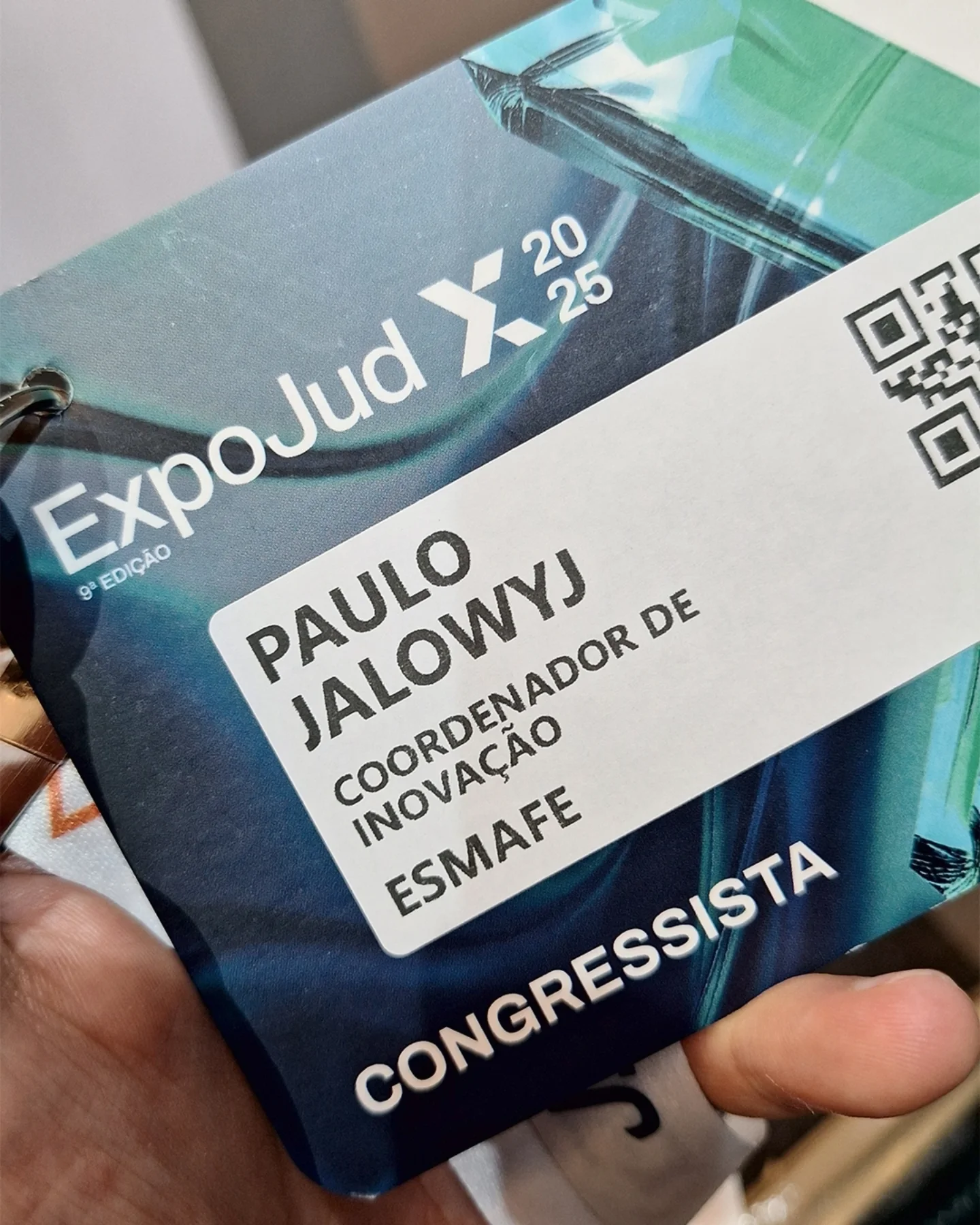 Paulo representando a ESMAFE no ExpoJud 2025